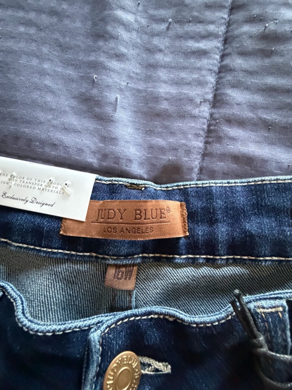 NWT Judy Blue Women’s Dark Wash Bootcut Cargo Jeans Size 16W - Picture 6 of 9